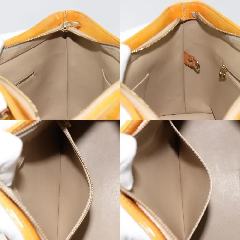Louis Vuitton Monogram Vernis Houston Handbag Beige